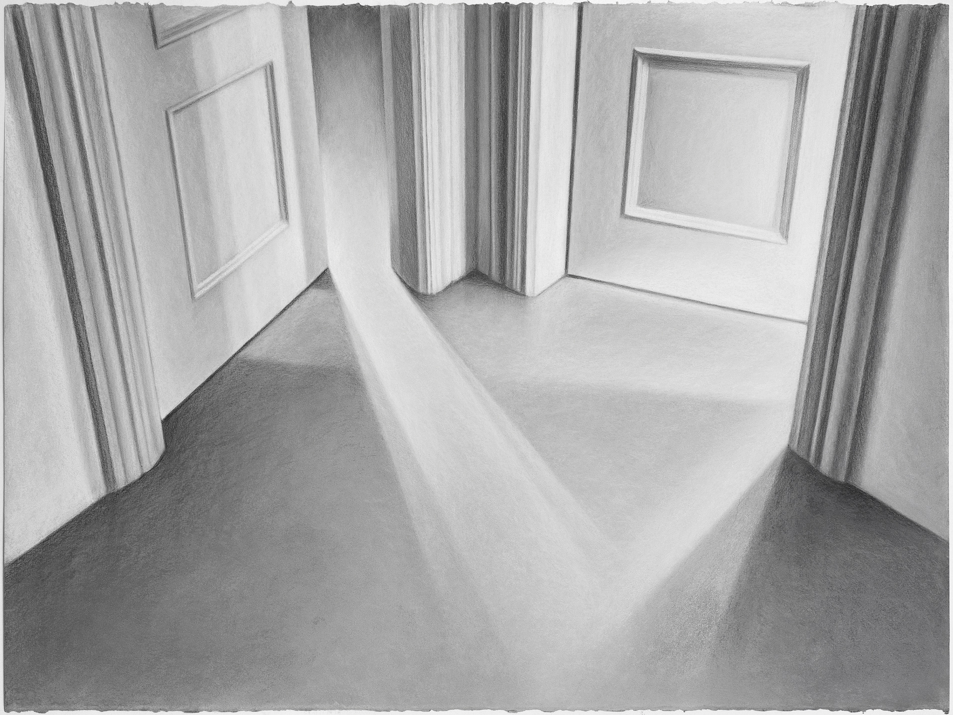 Passage 5 – Lápiz y tiza sobre papel Canson Edition gris 56 x 76 cm 2020