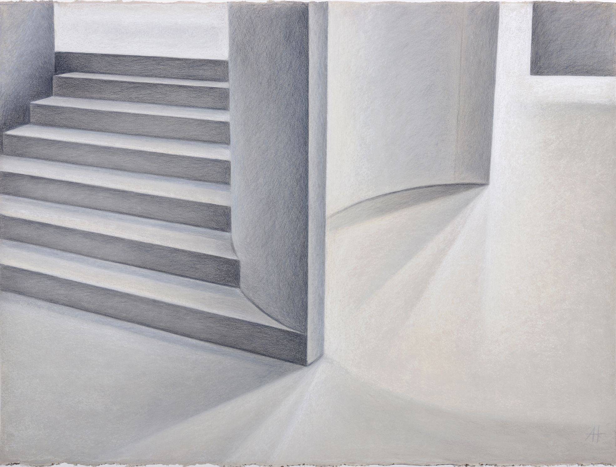 Passage 6 – Lápiz y tiza sobre papel Canson Edition gris 56 x 76 cm 2023