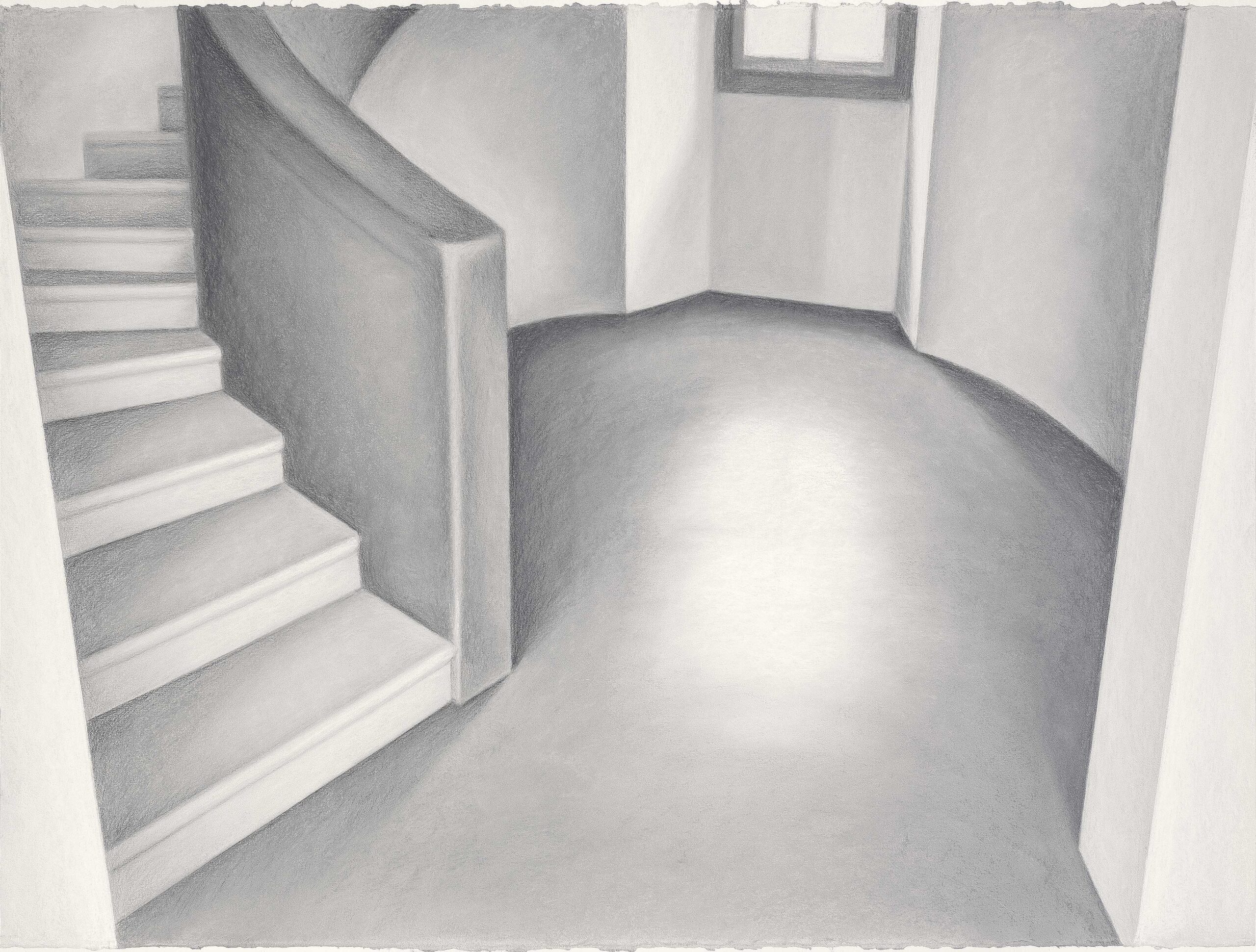 2020. Lápiz y tiza sobre papel gris. 56 x 76 cm