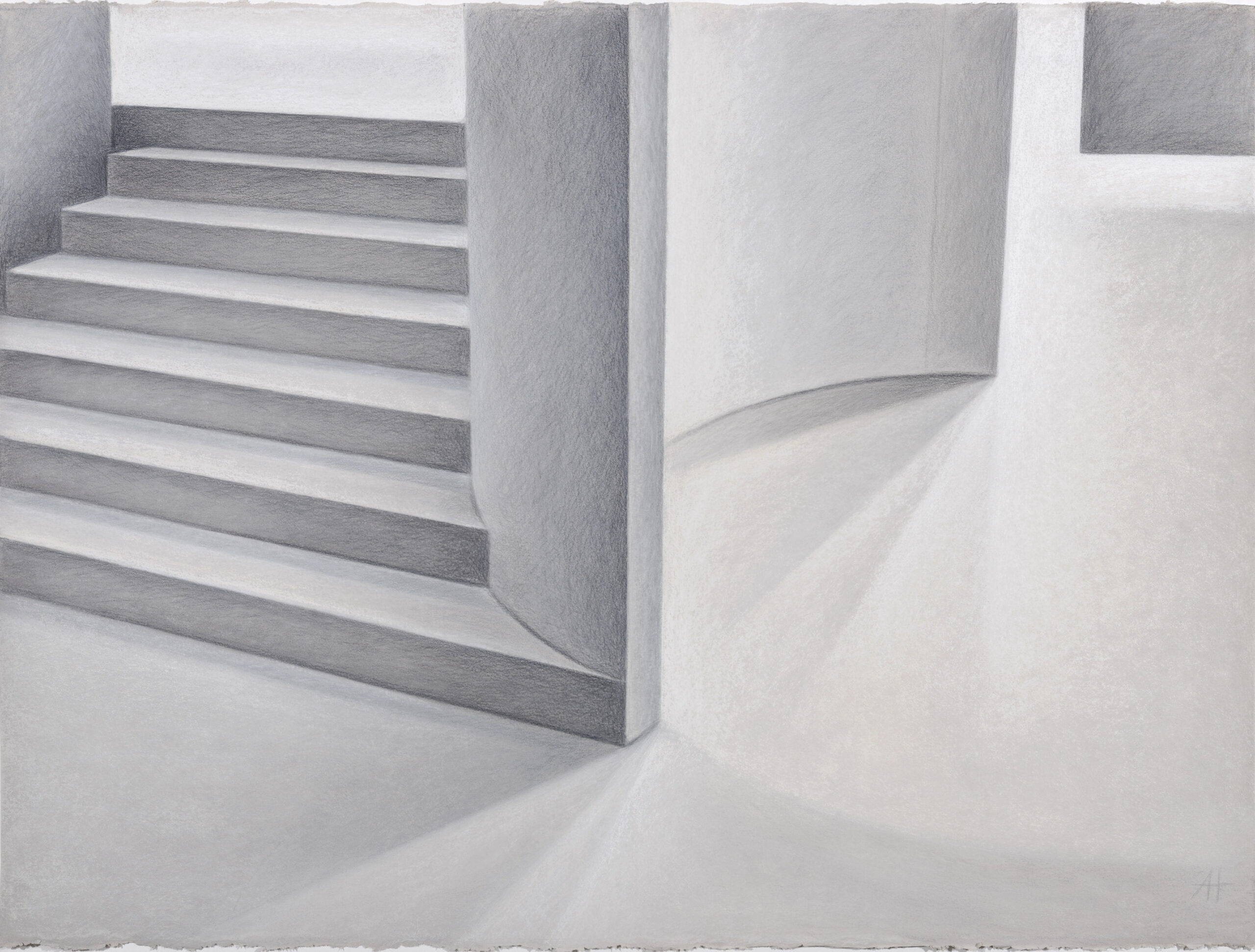 2020. Lápiz y tiza sobre papel gris. 56 x 76 cm