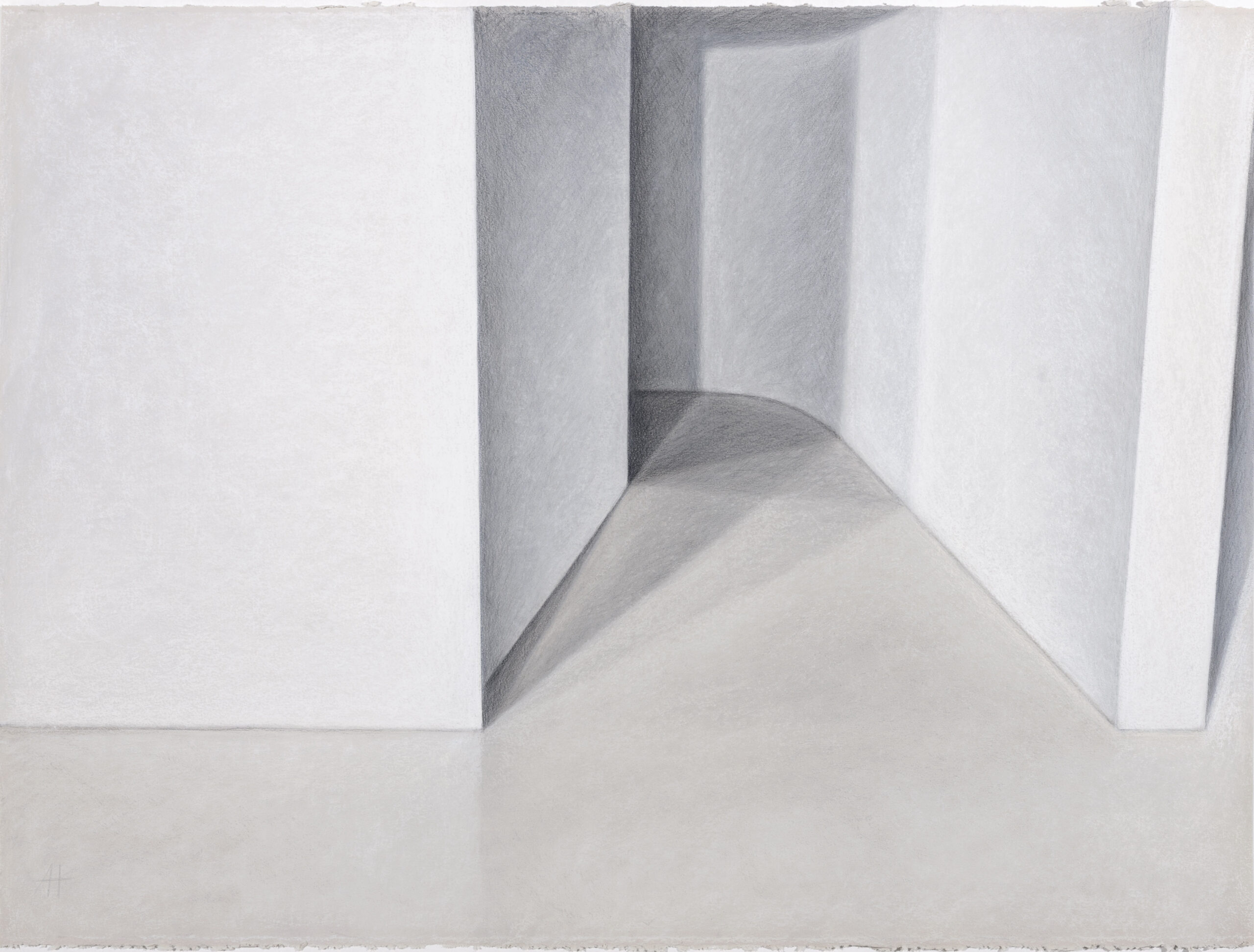 2020. Lápiz y tiza sobre papel gris. 56 x 76 cm