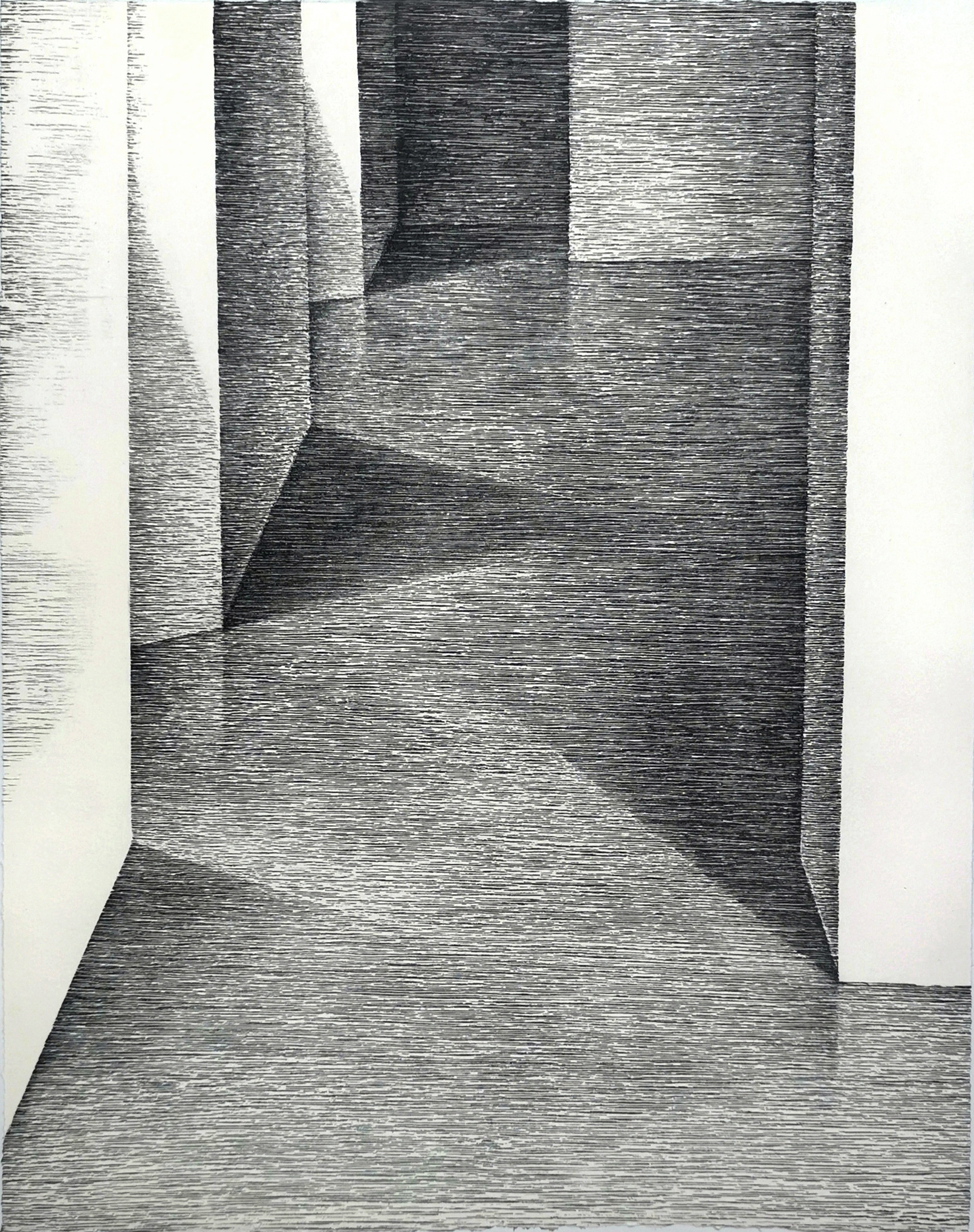 Passage Pasillo. 2021. Xilografía. 48 x 38 cm