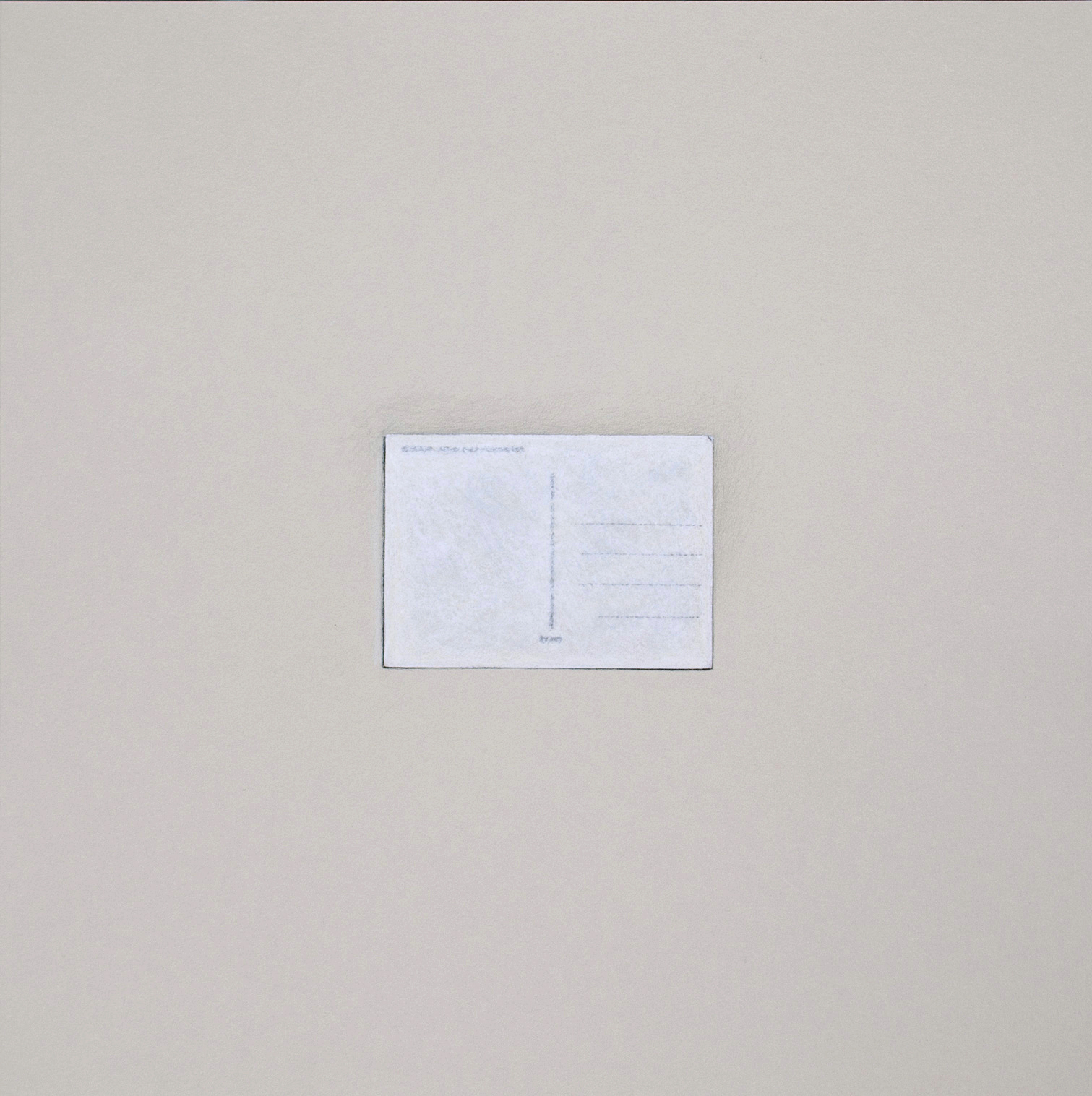 4 Postal. 2013. Lápiz sobre papel gris. 50 x 50 cm