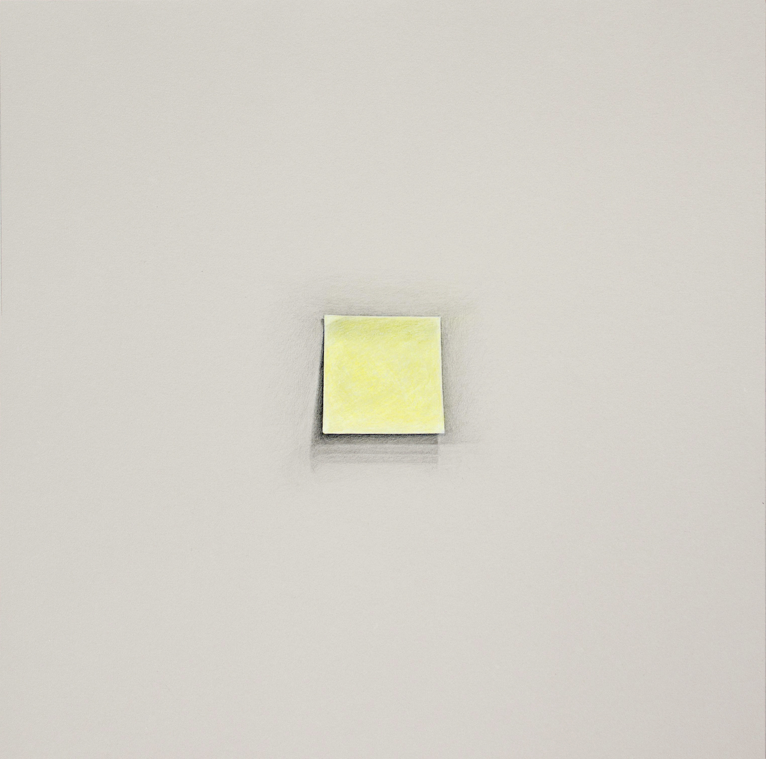 6 Post-It. 2013. Lápiz sobre papel gris. 50 x 50 cm