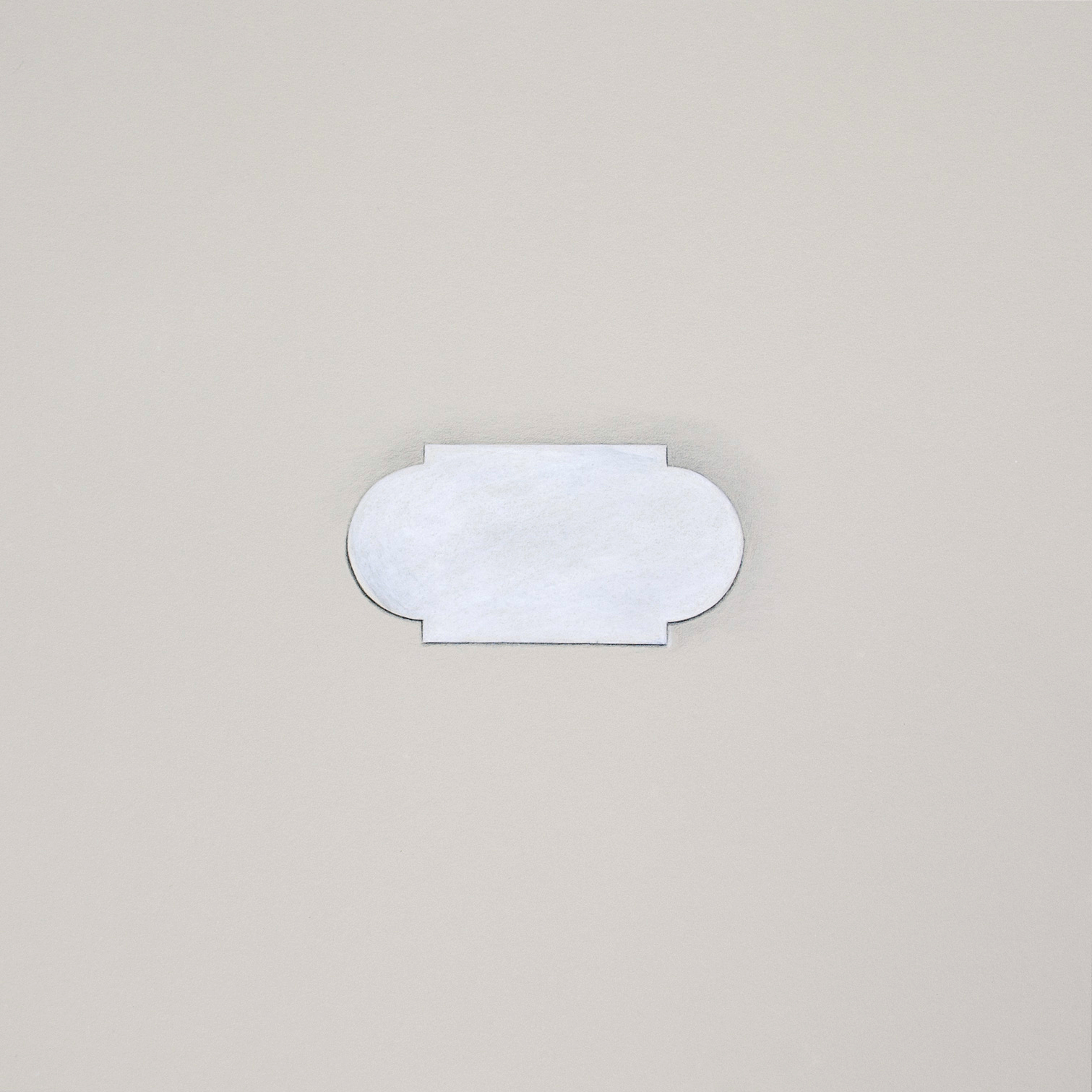 7 Mail Art René Heyvaert 1. 2013. Lápiz sobre papel gris. 50 x 50 cm